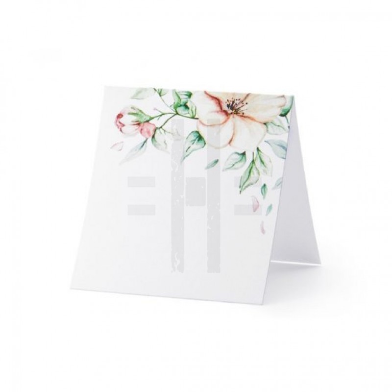    Ültető kártya virág mintával - 25 db/csomag Esküvői díszítés